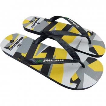 Chanclas Infradito Impresas Brasilera 21 Métrico Gris EU 43-44