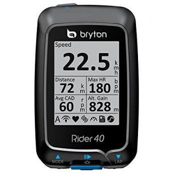 Cateye  FA003820009 Bryton Rider 40t HRM - Ordenador para bicicleta, color negro