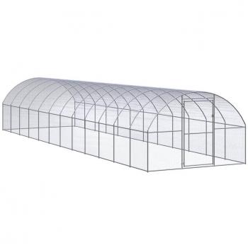 vidaXL Outdoor Chicken Coop 3x12x2 m Galvanised Steel