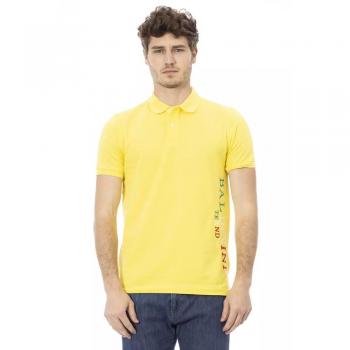Baldinini Trend Yellow Cotton Polo Shirt - XXL