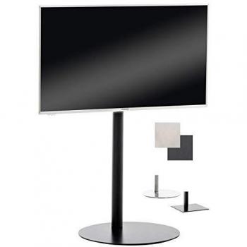 Soporte de TV moderno y ajustable para pantallas de 32 a 65, diseño redondo, acabado en negro mate