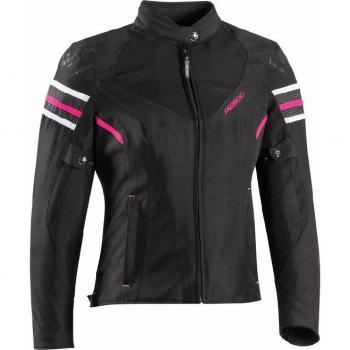Chaqueta textil de moto para mujer Ixon Ilana Evo - Negro Rosa (M)