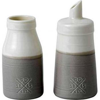Royal Doulton 40032922 Coffee Studio-Juego de azucarero y Leche, Color Gris, Porcelana