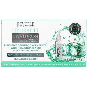 Revuele Hydralift Hyaluron Intensive Serum-Concentrate with Hyaluronic Acid for Face, Neck, and Chest 7x2 ml