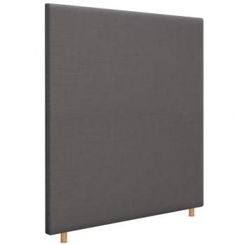 Cabecero de Lino Natural Tapizado Hasta el Suelo 90x120cm con Grosor de 8cm - Gris Oscuro para Cama de Dormitorio Moderno