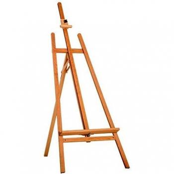 HOMCOM Caballete de Pintura Caballete de Madera Haya de Dibujo Estudio Altura Ajustable Trípode 65x68x174-230cm