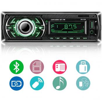 Autoradio Bluetooth, ieGeek Audio del Coche Reproductor MP3 Estéreo, Llamadas Manos Libres, FM Radio Coche, Pantalla de Visualización de LCD Bluetooth/USB/SD/AUX/Carga, 1 DIN