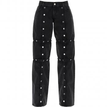 The Attico Jeans with Detachable Panels - 28 Black