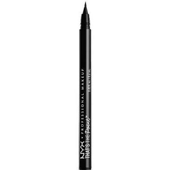 NYX Professional Makeup Eyeliner líquido That's The Point Eyeliner Punta 7 fina y ultra rígida Hella Fine color Negro