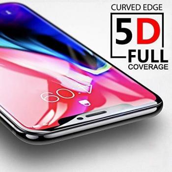 TPC - Protector Cristal Templado 5D Full Glue para Huawei Y7 Pro 2019, Pantalla Completa - Borde Curvo 3D - Negro