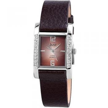 Reloj de Mujer Just con Correa de Cuero Marrón Analógico JU10058-002