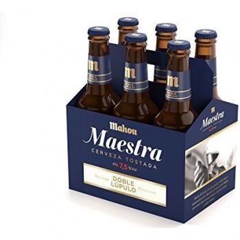 Mahou Maestra Doble Lúpulo Cerveza Lager Tostada, 6 x 33cl