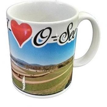 Taza de café I Love o-SEE - para personas que utilizan, que nuestro sureste borde baggersee de Alemania en el corazón.