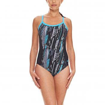 Zoggs Minnamurra Strike Back Swimsuit, mujer, Minnamurra Strike Back, Black/Multi-Colour, talla 36