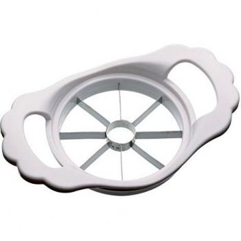 KitchenCraft Cortamanzanas, Acero Inoxidable / Plástico, Blanco, 11 cm