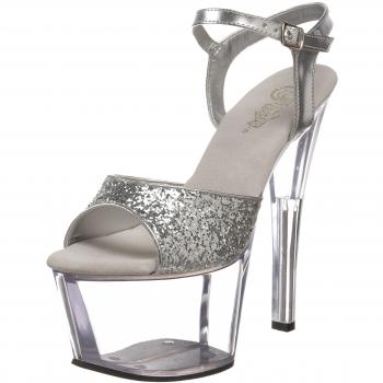 Pleaser Sky 310 Strappy High Heeled Sandals