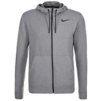 Nike Dri-Fit Training Fleece Fz Hdy Sudadera, Hombre, Gris / Negro