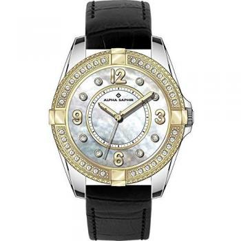 Alpha Saphir Reloj Analógico para Mujer de Cuarzo con Correa en Piel 132-4700-82