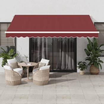 Toldo retráctil manual con luces LED Bordò 400x350 cm