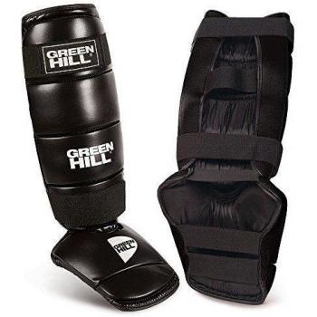 Green Hill Bram - Espinilleras protectoras unisex, color negro, talla L