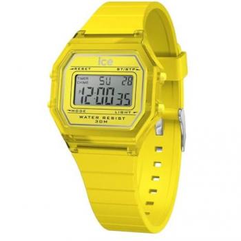 Ice-Watch Children's Unisex Digital Retro Watch - Electric Yellow Silicone 022891