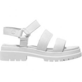 Sandalias de piel Timberland London Vibe 3 Strap blancas para mujer - Talla 40