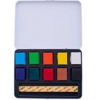 Set de 10 Acuarelas Cretacolor Aqua Brique en Caja Metálica