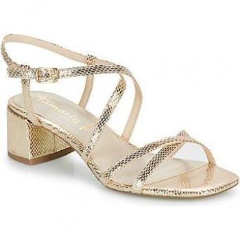 Sandaleta Tamaris con Tacón en Dorado, Talla 37