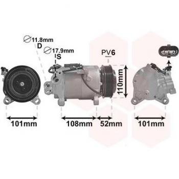 Compresor de aire acondicionado VAN WEZEL 0600K567
