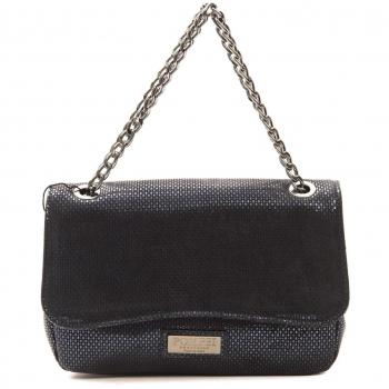 Pompei Donatella Blue Leather Crossbody Bag
