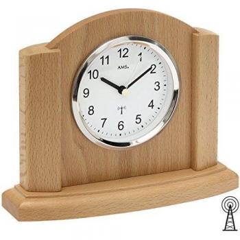 AMS F5122/18 Radio Reloj de Mesa, Madera, Multicolor, 24 x 30 x 12 cm