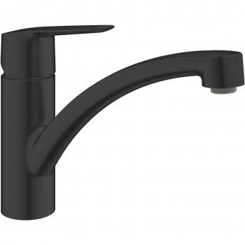 Grifo Monomando Grohe Start 324412432, mezclador monomando de fregadero, color negro mate