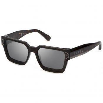 Philipp Plein Brave Shade Sunglasses Shiny Havana/Silver Unisex Multicolor Size: 57 MM
