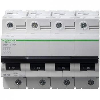 Schneider Electric Acti9 C120N 4P Circuit Breaker 100A 10kA