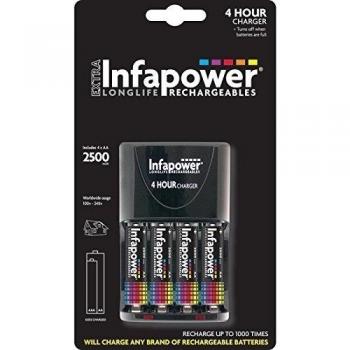 Infapower 4-Hour Charger 4 x AA 2700mAh Interior Negro - Cargador