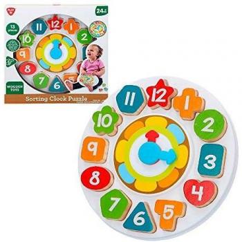 PlayGo - Reloj madera para niños