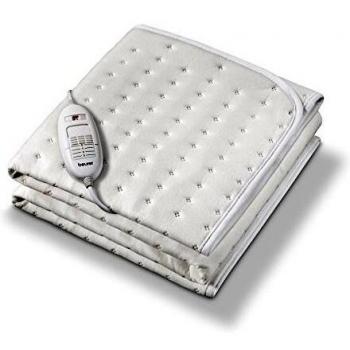 Beurer TS 19 Compact Electric Mattress Warmer - Single Size 130x75 cm, Three Temperature Levels, Machine Washable with Safety Overheat Protection