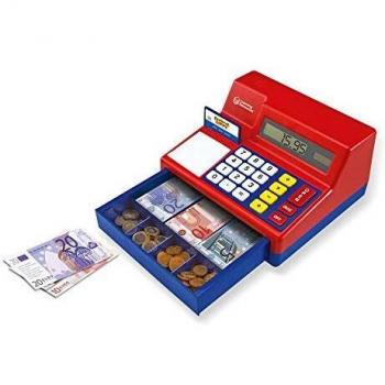 Caja Registradora Infantil Pretend & Play con Calculadora y Monedas en Euros