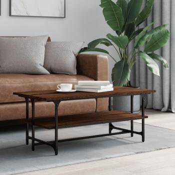 Mesa de centro de madera contrachapada 100x50x40 cm en color Negro, Roble Sonoma y Roble ahumado - Mesita de Salón o Comedor o Auxiliar Mesa de Café