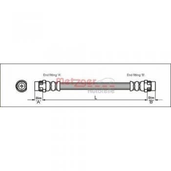 METZGER 4111166 Tubo flexible de frenos