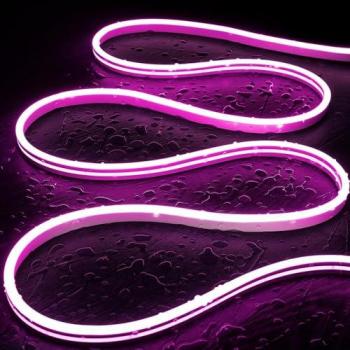 Tira Neón LED 48V DC Rosa IP65 120 LEDs/m Corte a Medida cada 5 cm 10 m