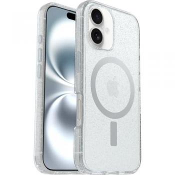 Funda OtterBox Symmetry Clear MagSafe para Apple iPhone 16 - Transparente con Glitter