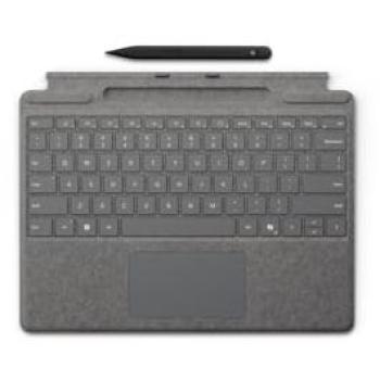 Teclado Microsoft Surface Pro con Lápiz Delgado para Empresas QWERTZ Alemán, Cover Port Platinum