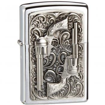 Zippo 2001654 - Mechero con Relieve de revólveres