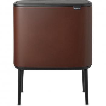 Brabantia BO Touch Bin Recycle 11 + 23 L Mineral Cosy Brown