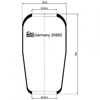 Febi-Bilstein 20882 Fuelle, suspensión neumática