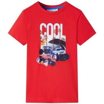 Camiseta infantil roja 128 Día y Noche