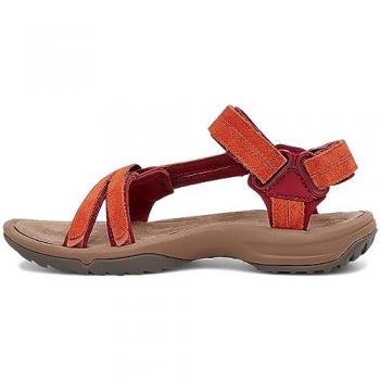 Teva Sandalias de montaña de mujer Terra Fi Lite Suede, características: diseño deportivo, suela antideslizante, material de ante, ajuste seguro con correas ajustables, color naranja brillante, talla 38-39 EU