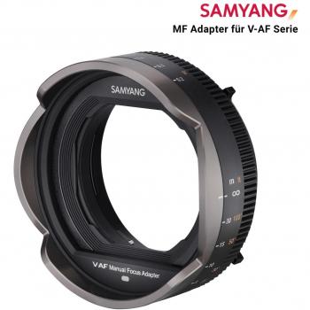 Samyang V-AF Manual Focus Adapter - Adaptador de enfoque manual, compatible con lentes y cámaras sin espejo, diseño compacto y ligero, construcción robusta, permite un control preciso del enfoque, ideal para videografía y fotografía creativa