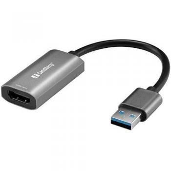 Adaptador gráfico USB Sandberg 134-19 Gris